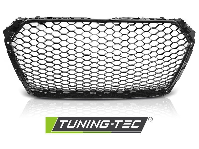 Grill geschikt voor AUDI A4 B9 15-19 GLANZEND ZWART RS-STIJL