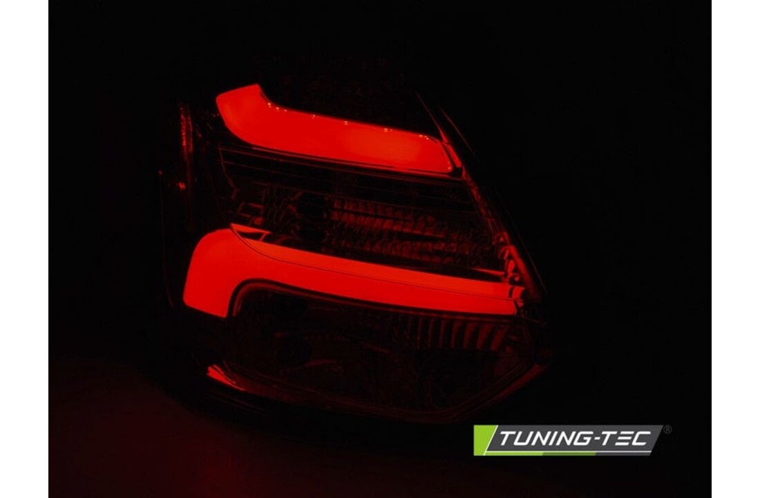 Achterlichten geschikt voor Ford Focus 3 11-10 14 hatchback zwart LED strip seq indic