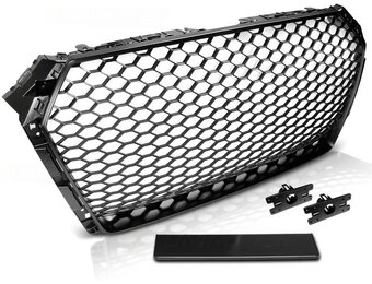 Grill AUDI A4 B9 15-19 ZWART RS-STIJL