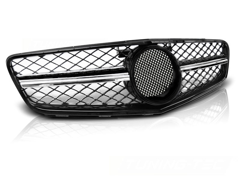 Grill geschikt voor Mercedes W204 07-14 C63 stijl glanzend zwart-chroom