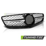 Grill geschikt voor Mercedes W204 07-14 C63 stijl glanzend zwart-chroom