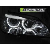 Koplampen xenon geschikt voor BMW X5 E70 07-10 AE DRL LED chroom HID