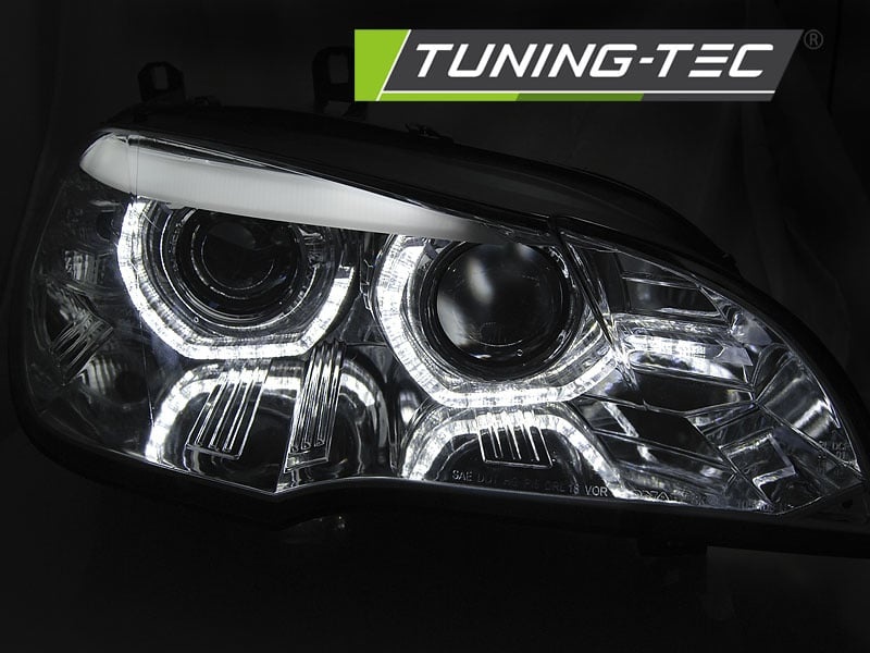Koplampen xenon geschikt voor BMW X5 E70 07-10 AE DRL LED chroom HID