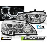 Koplampen xenon geschikt voor BMW X5 E70 07-10 AE DRL LED chroom HID