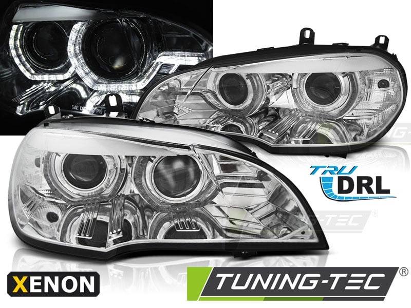 Koplampen xenon geschikt voor BMW X5 E70 07-10 AE DRL LED chroom HID