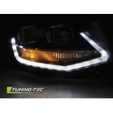 Koplampen dagrijlicht geschikt voor VW T6 15- zwart LED tru DRL