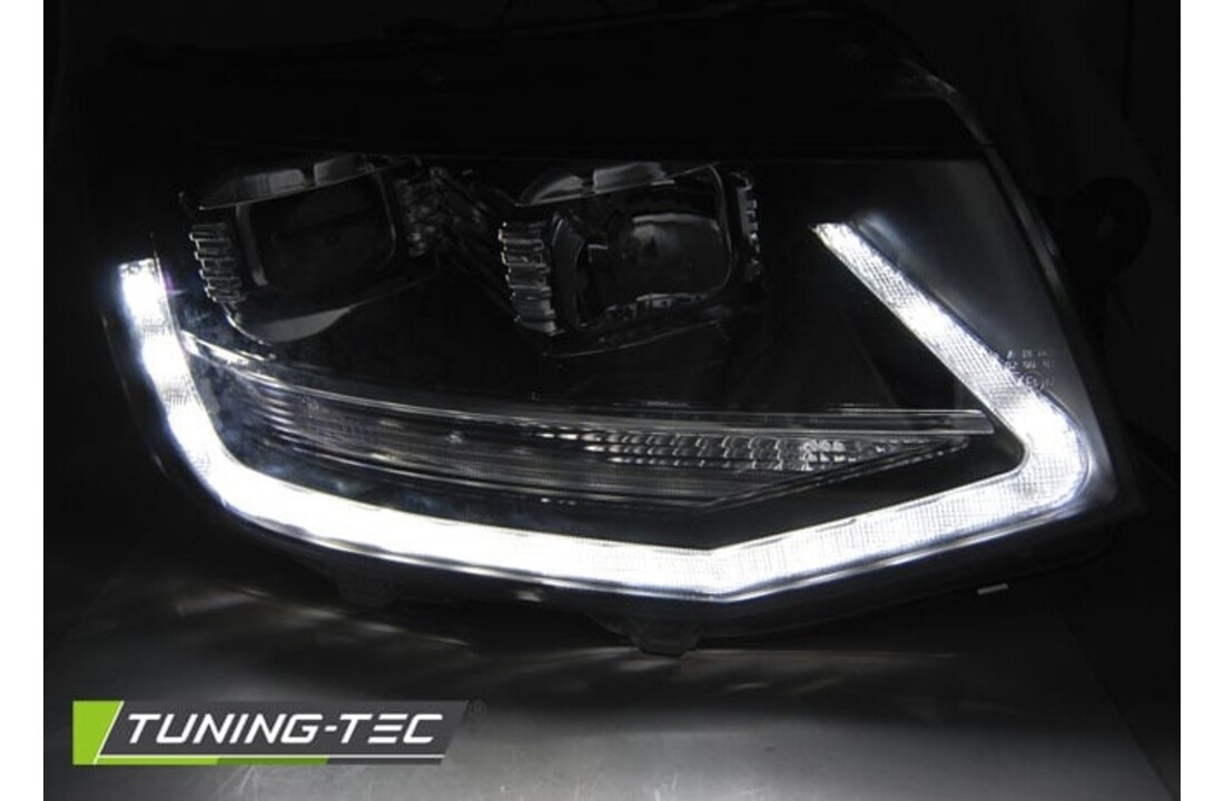 Koplampen dagrijlicht geschikt voor VW T6 15- zwart LED tru DRL