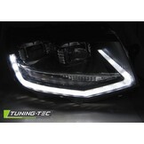 Koplampen dagrijlicht geschikt voor VW T6 15- zwart LED tru DRL