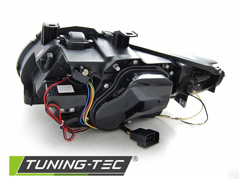 Koplampen xenon geschikt voor BMW E92/E93 06-10 Angel Eyes LED zwart afs HID