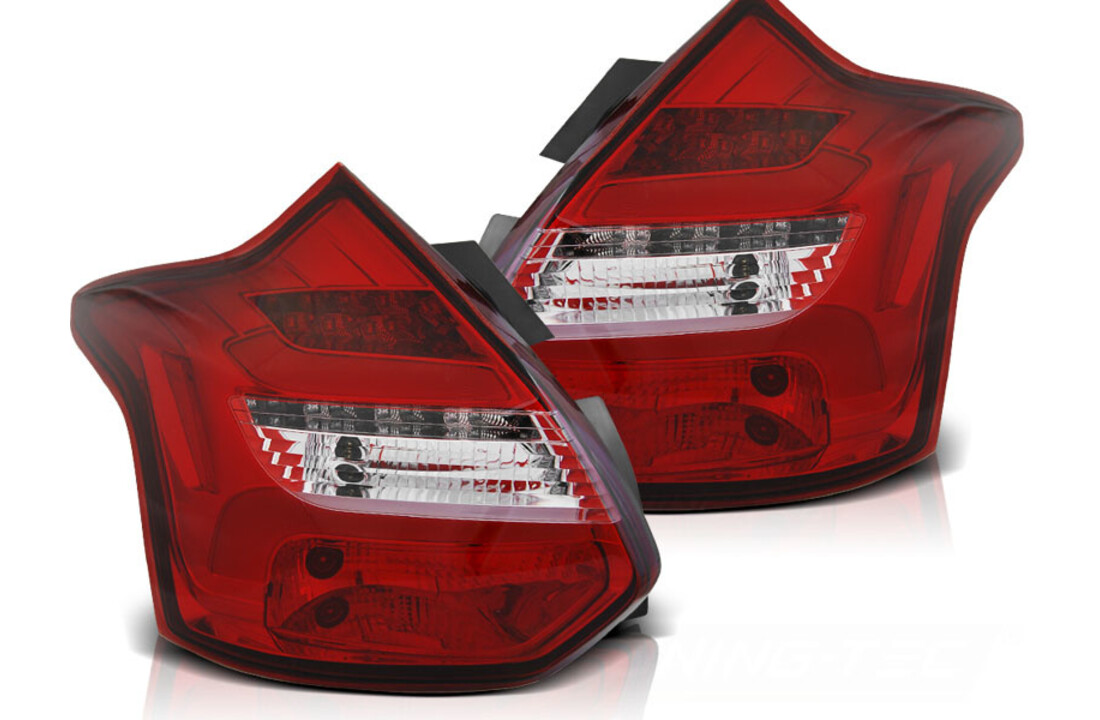 Achterlichten geschikt voor Ford Focus 3 11-10 14 hatchback rood helder LED strip seq indic