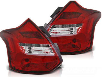 Achterlichten geschikt voor Ford Focus 3 11-10 14 hatchback rood helder LED strip seq indic