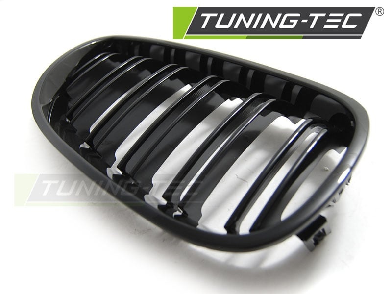 Grill geschikt voor BMW E60/E61 07 03-10 glanzend zwart dubbele stang M-Look