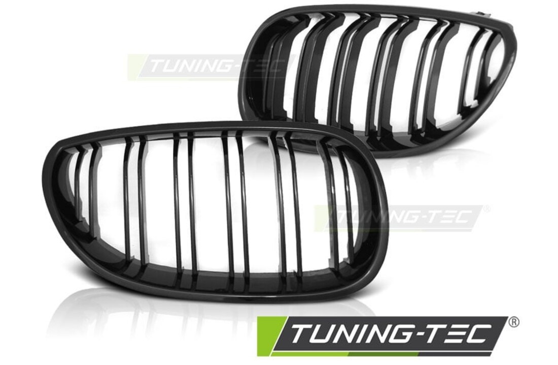 Grill geschikt voor BMW E60/E61 07 03-10 glanzend zwart dubbele stang M-Look