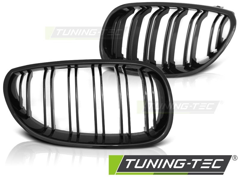 Grill geschikt voor BMW E60/E61 07 03-10 glanzend zwart dubbele stang M-Look