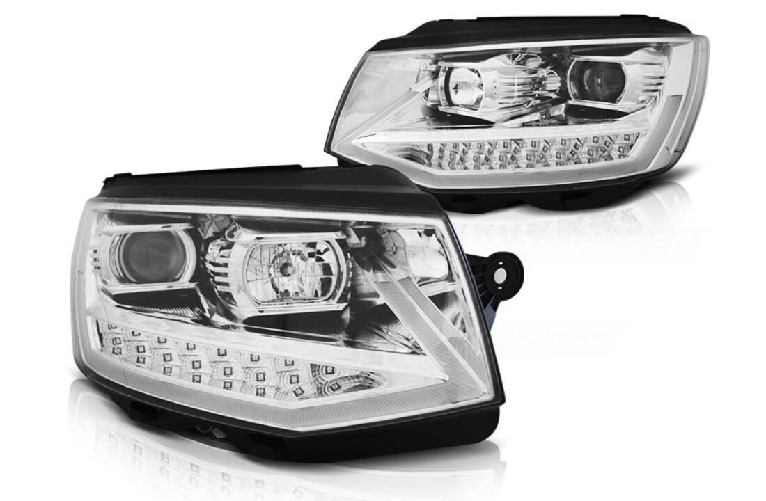 Koplampen dagrijlicht geschikt voor VW T6 15- chroom LED DRL