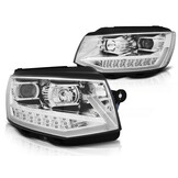 Koplampen dagrijlicht geschikt voor VW T6 15- chroom LED DRL