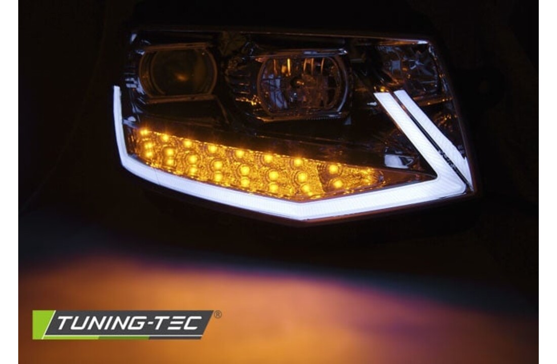 Koplampen dagrijlicht geschikt voor VW T6 15- chroom LED DRL