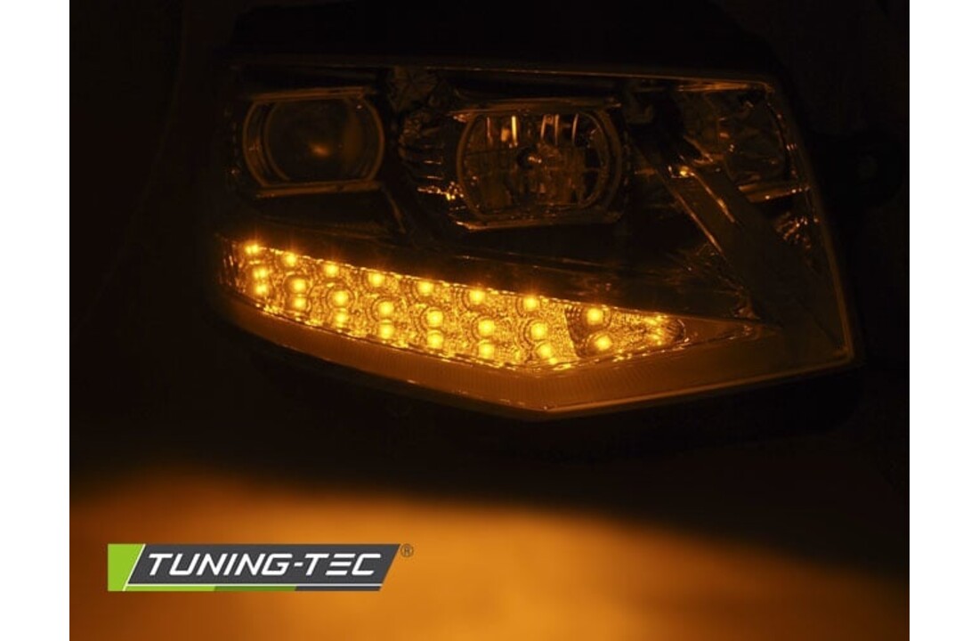 Koplampen dagrijlicht geschikt voor VW T6 15- chroom LED DRL