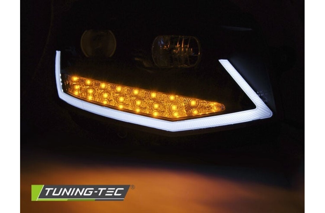 Koplampen dagrijlicht geschikt voor VW T6 15- zwart chroom LED DRL
