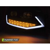 Koplampen dagrijlicht geschikt voor VW T6 15- zwart chroom LED DRL