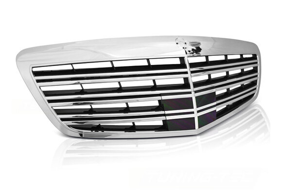 Grill geschikt voor Mercedes W221 09-13 S65 AMG chroom zwart