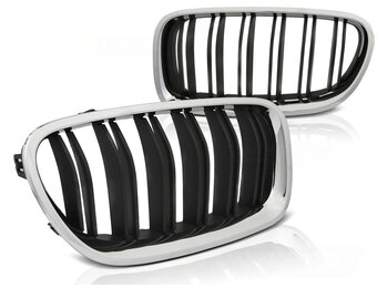 Grill geschikt voor BMW F10/F11 10-16 M5 look chroom zwart
