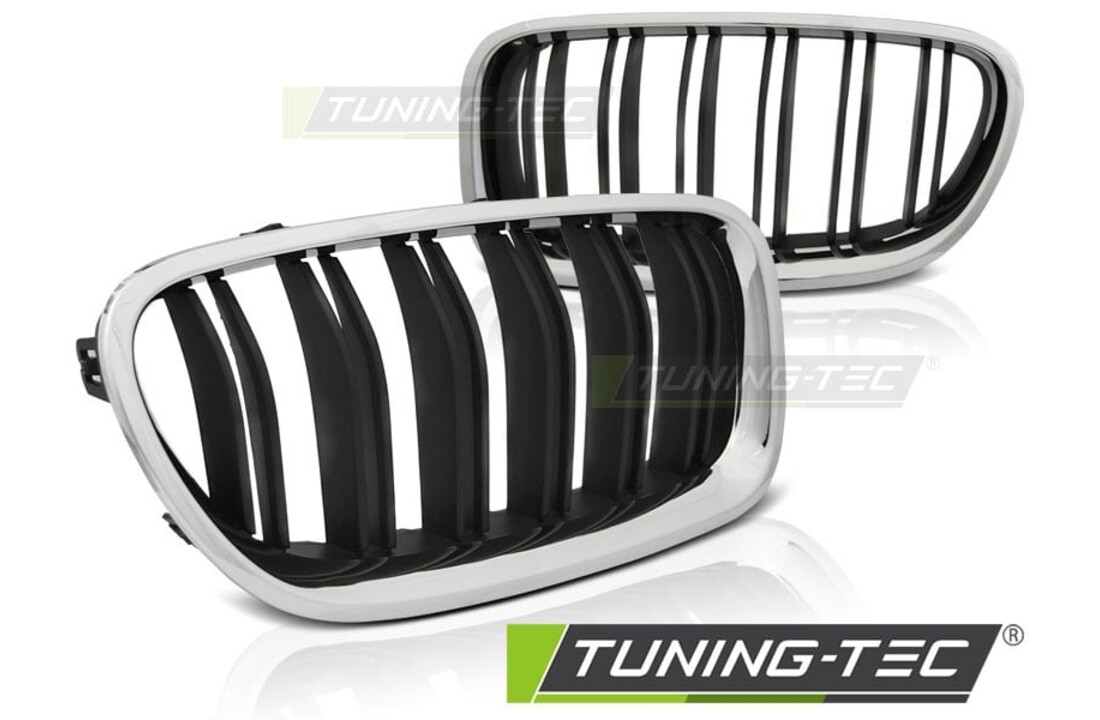 Grill geschikt voor BMW F10/F11 10-16 M5 look chroom zwart
