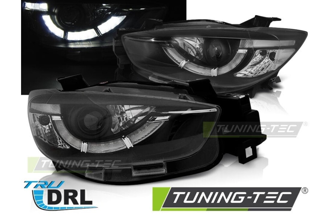 Koplampen dagrijlicht geschikt voor Mazda CX5 11-15 zwart true DRL