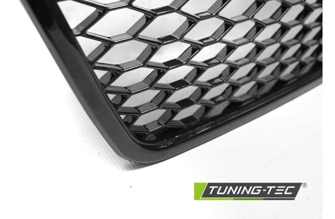 Grill geschikt voor AUDI A4 (B7) RS-STIJL 11 04-03 08 GLANZEND ZWART
