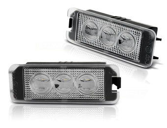 Kentekenverlichting LED geschikt voor VW Golf 4, VW Golf 5, VW Golf 6, VW Golf 7, VW Passat B6, VW Passat CC, VW New Beetle, VW EOS, VW Phaeton, VW Lupo, VW Polo, VW Scirocco 3xLED