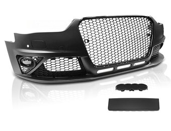 Tuning bumper AUDI A4 B8 12-15 RS STIJL ZWART PDC