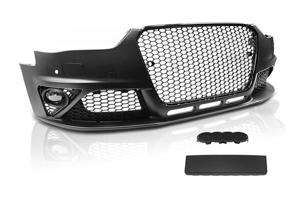 Tuning bumper AUDI A4 B8 12-15 RS STIJL ZWART PDC