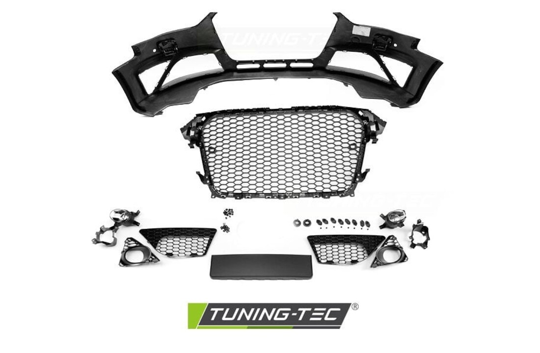 Tuning bumper geschikt voor AUDI A4 B8 12-15 RS STIJL ZWART PDC