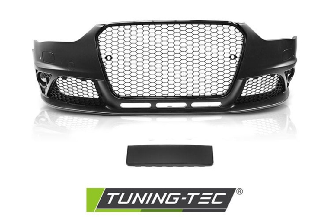 Tuning bumper geschikt voor AUDI A4 B8 12-15 RS STIJL ZWART PDC