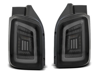 Achterlichten geschikt voor VW T5 04 03-09/10-15 smoke zwart wit LED