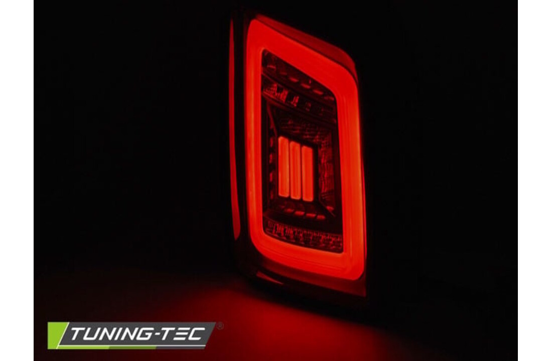 Achterlichten geschikt voor VW T5 04 03-09/10-15 smoke zwart wit LED