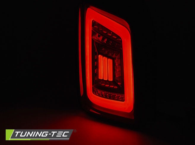 Achterlichten geschikt voor VW T5 04 03-09/10-15 smoke zwart wit LED