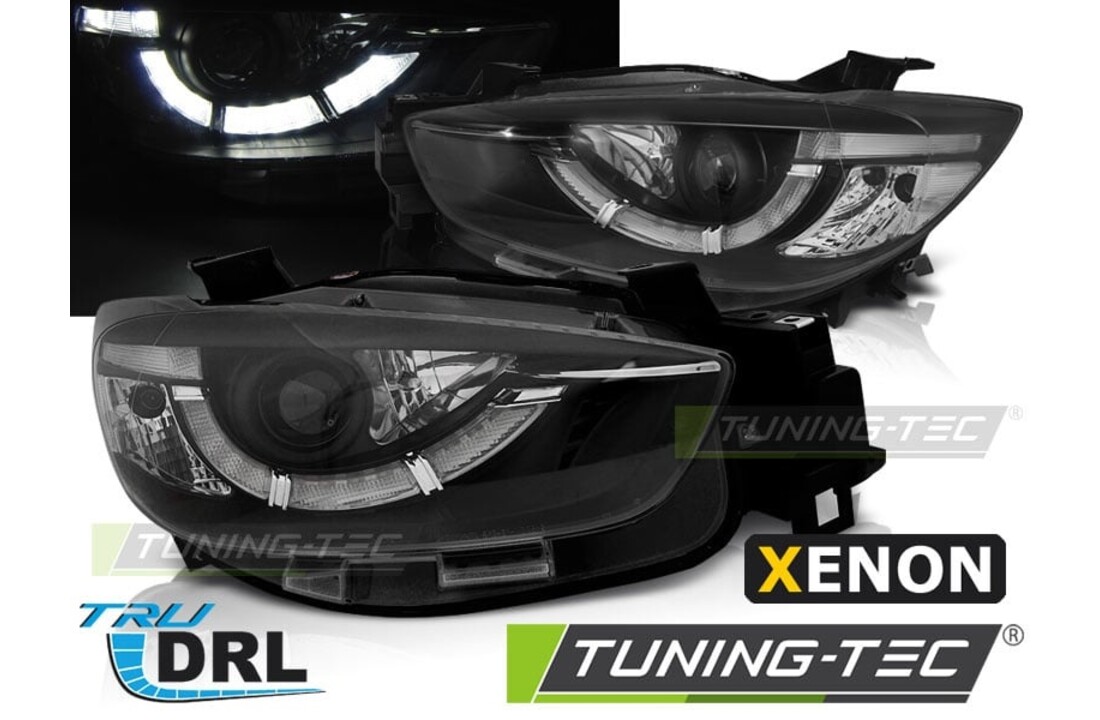 Koplampen xenon geschikt voor Mazda CX5 11-15 zwart DRL
