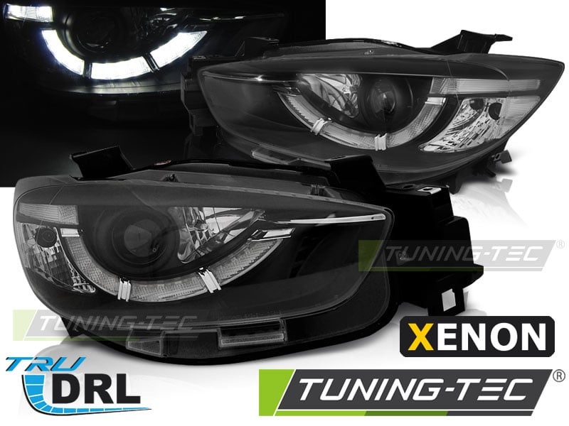 Koplampen xenon geschikt voor Mazda CX5 11-15 zwart DRL