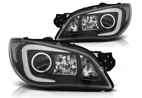 Koplampen Xenon geschikt voor Subaru Impreza II GD 06-07 zwart HID