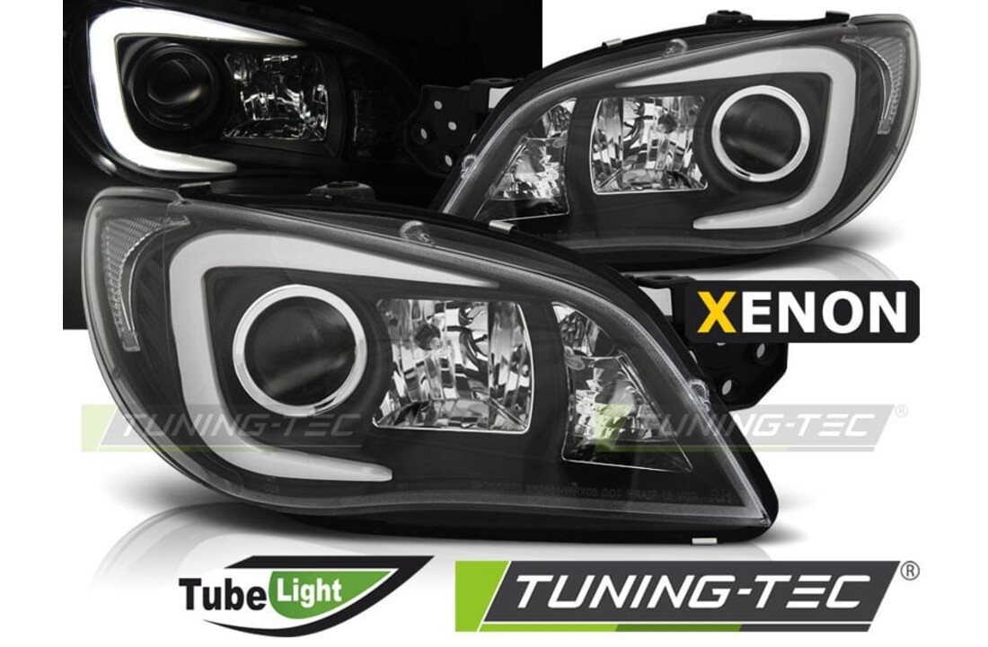 Koplampen Xenon geschikt voor Subaru Impreza II GD 06-07 zwart HID