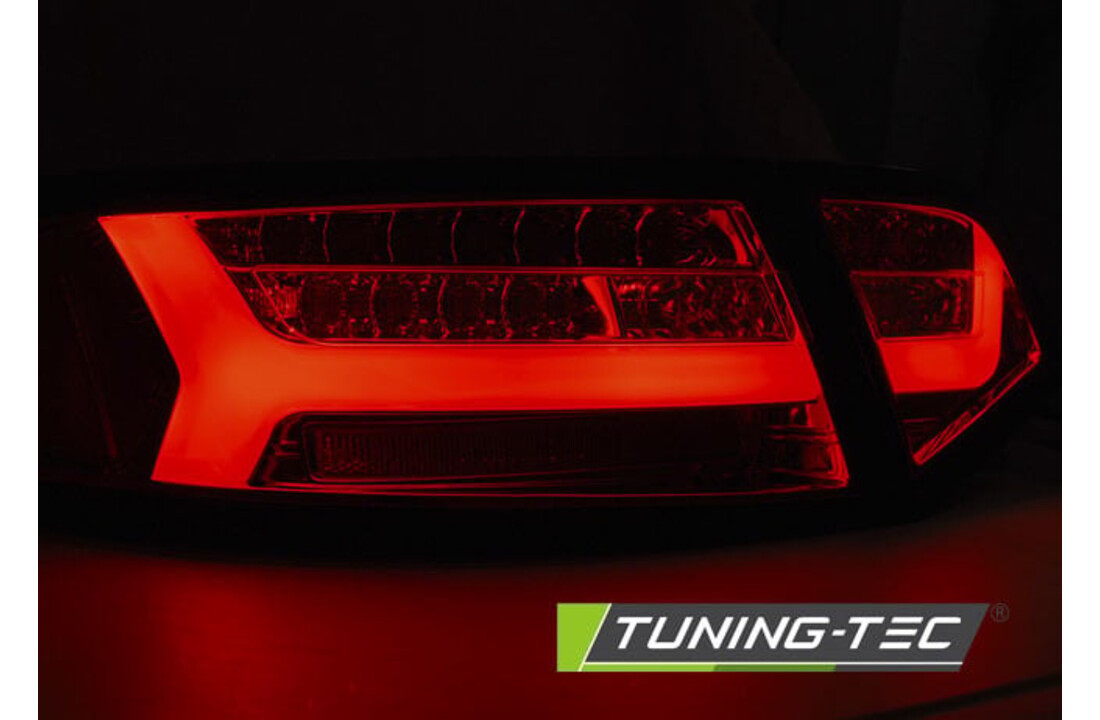 Achterlichten geschikt voor Audi A6 08-11 sedan rood smoke LED strip seq