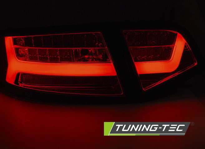 Achterlichten geschikt voor Audi A6 08-11 sedan rood smoke LED strip seq
