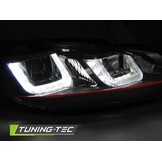 Koplampen dagrijlicht geschikt voor VW Golf 6 08-12 U-Type zwart rood line DRL