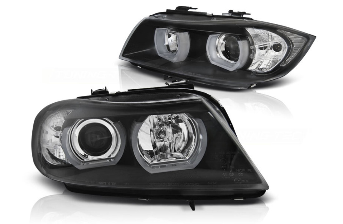 Koplampen xenon geschikt voor BMW E90/E91 03 05-08 08 3D U-Type zwart HID
