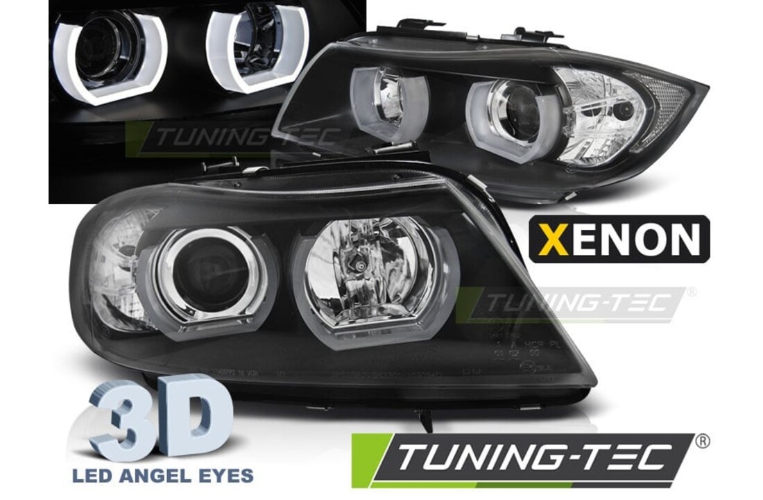 Koplampen xenon geschikt voor BMW E90/E91 03 05-08 08 3D U-Type zwart HID
