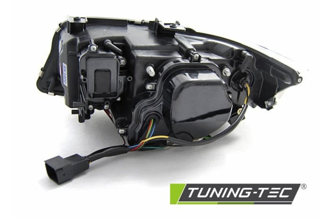 Koplampen dual halo rims geschikt voor BMW E90/E91 03 05-08 08 3D U-Type zwart