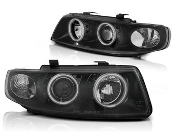 Koplampen geschikt voor Seat Leon/Toledo 04 99-08 04 Angel Eyes CCFL zwart