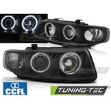 Koplampen geschikt voor Seat Leon/Toledo 04 99-08 04 Angel Eyes CCFL zwart