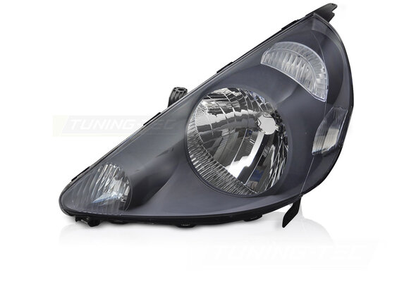 Koplamp links zwart TYC geschikt voor Honda Jazz Fit 02-04